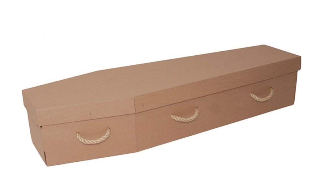 Premium cardboard coffin designed for cremation