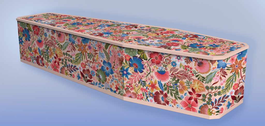 Bloomsbury Evelyn decorative sustainable cardboard coffin