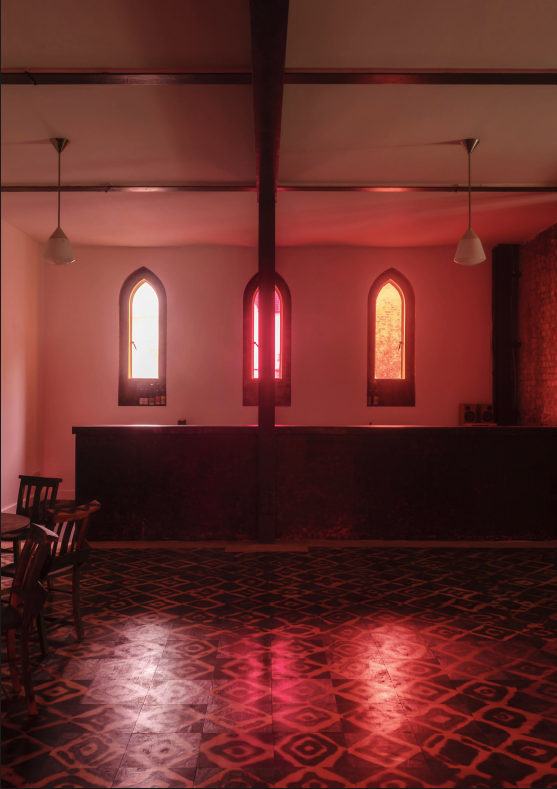 Raleigh Chapel Bar with windows - unique venue for funerals